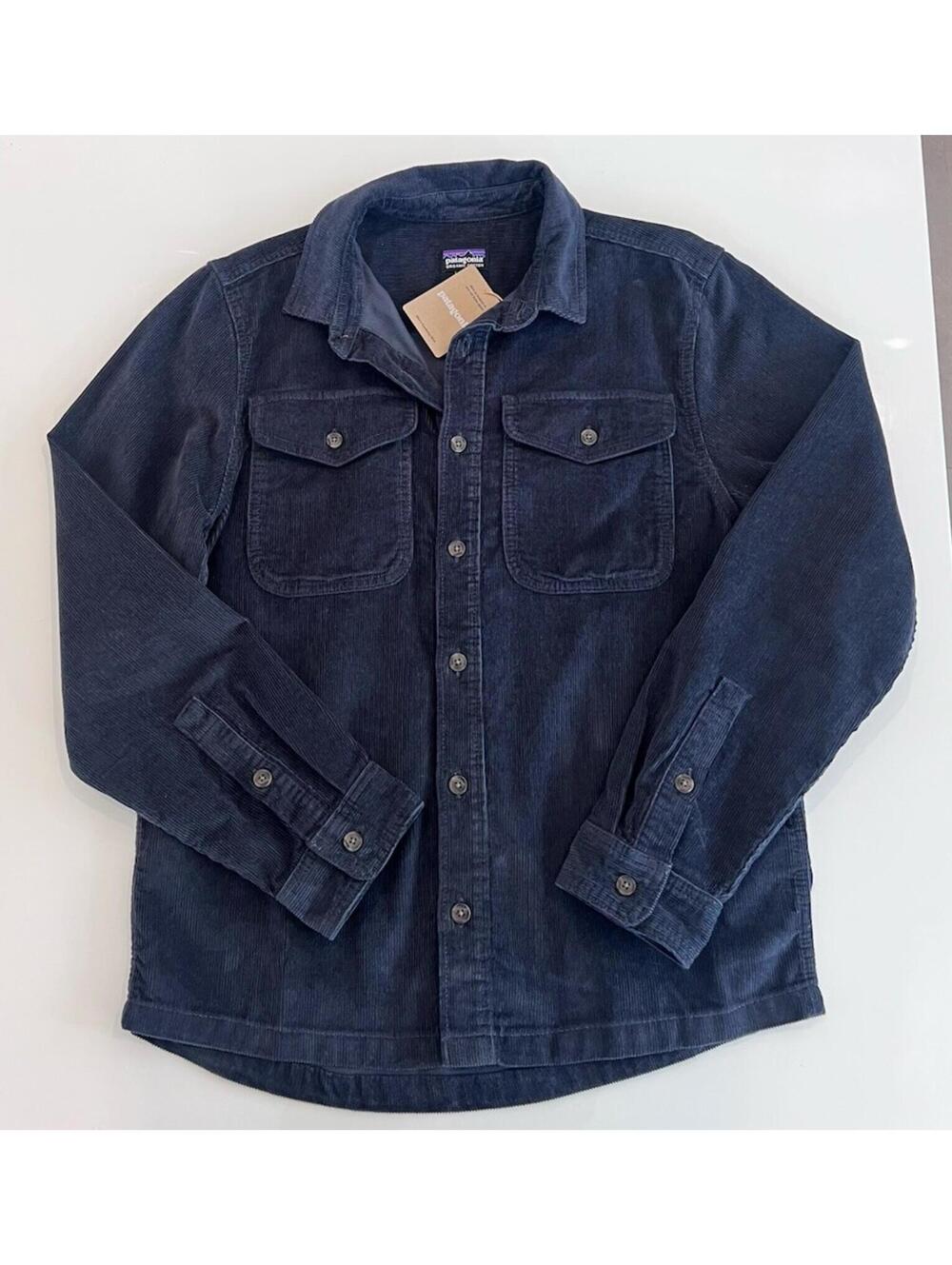 Patagonia Men's Corduroy Heavy-Weight Button Up Shirt Smolder Blue Size S - Picture 3 of 13